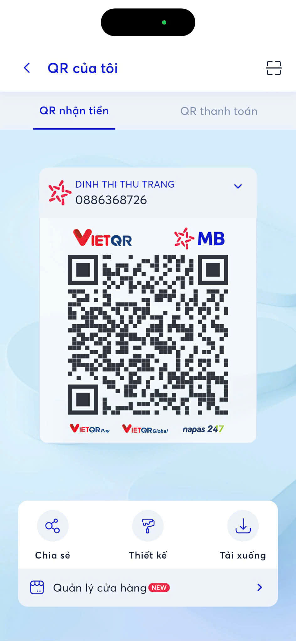 QR mừng cưới cô dâu Đinh Trang